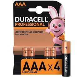 Батарейка DURACELL BASIC ААА 1.5V/LR03 (4 шт.) (Щелочной элемент питания)