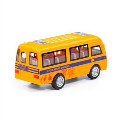 322954 Полесье "Школьный автобус", автомобиль инерционный (со светом и звуком) (в пакете)