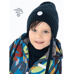 Комплект шапка манишка для мальчика NIKASTYLE 12м10724 океан