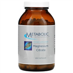 Metabolic Maintenance, Magnesium Citrate, 250 Capsules