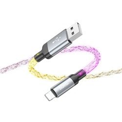 Кабель USB - Apple lightning Hoco U112 20W  2,4A  (gray)
