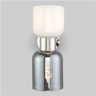 Настенный светильник со стеклянными плафонами 60118/2 никель