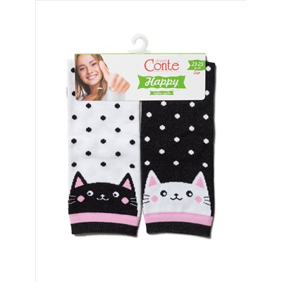 Носки женские CONTE Хлопковые носки HAPPY c рисунками &quot;Котики&quot;