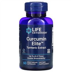 Life Extension, Curcumin Elite, экстракт куркумы, 60 растительных капсул