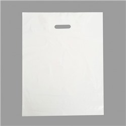 Пакет полиэтиленовый с вырубной ручкой, Белый 20-30 См, 50 мкм