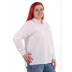 Рубашка женская белого цвета большого размера