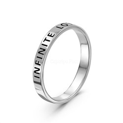 Кольцо из серебра родированное - Infinite love (вечная любовь)