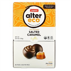 Alter Eco, Organic Dark Chocolate Truffles, Salted Caramel, 60 Pieces, .42 oz Each