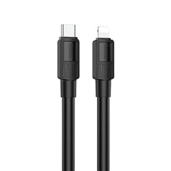 Кабель Type-C - Apple lightning Hoco X84 Solid PD (повр. уп.) 20W 100см 3A  (black)