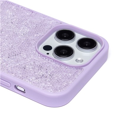 Чехол-накладка - PC071 POSH SHINE для "Apple iPhone 15 Pro Max" россыпь кристаллов (ice violet) (231614)