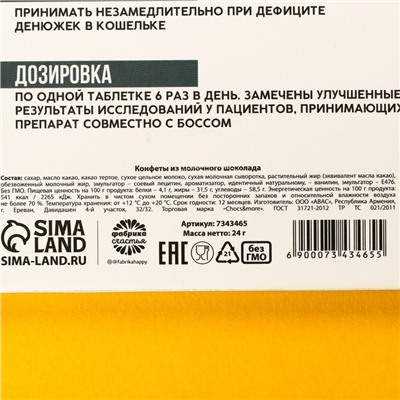 УЦЕНКА Шоколадные таблетки «Зарплата удвоин», 24 г