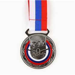 Медаль тематическая 193 «Плавание», серебро, d = 5 см