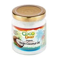 Масло кокосовое органическое, нерафинированное, холодного отжима CocoDaily, 195 г
