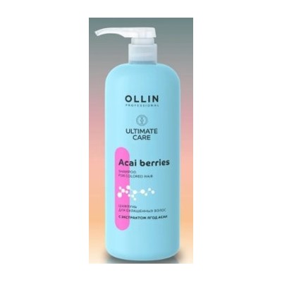 OLLIN ULTIMATE CARE Шампунь для окрашенных волос с экстрактом ягод асаи 1000мл