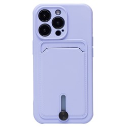 Чехол-накладка - SC304 с картхолдером для "Apple iPhone 13 Pro" (light violet) (208488)