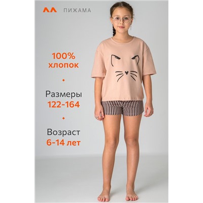 Хлопковая пижама для девочки Happyfox