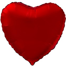 XR45СМ Шар Фольга сердце крас.45см