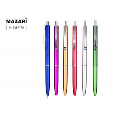 Ручка автоматическая шариковая RIO синяя 0.7мм M-7387-70 Mazari