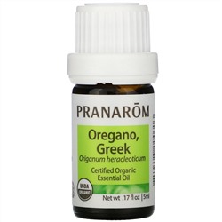 Pranarom, Essential Oil, Oregano, Greek, .17 fl oz (5 ml)