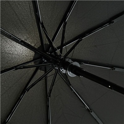 Зонт мужской полуавтоматический Чёрный