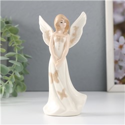 Сувенир керамика "Девушка-ангел в белом платье с бабочками" 4,5х7х14,5 см
