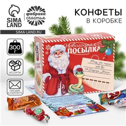 Конфеты в коробке-письме «Новогодняя посылка», 300 г.