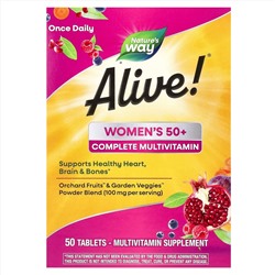 Alive! полноценный мультивитаминный комплекс для женщин старше 50 лет, 50 таблеток
