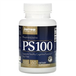 Jarrow Formulas, PS 100, фосфатидилсерин, 100 мг, 60 капсул