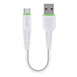 Кабель USB - Apple lightning budi M8J150L (повр. уп)  120см 2,4A  (white)