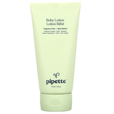 Pipette, Baby Lotion, Fragrance Free, 6 fl oz (177 ml)