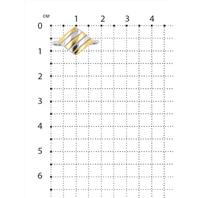 Кольцо из серебра с позолотой родированное 925 пробы К1492рчз