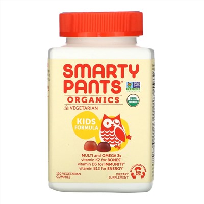 SmartyPants, Organics, комплекс для детей, вишня и ягодный микс, 120 вегетарианских жевательных таблеток