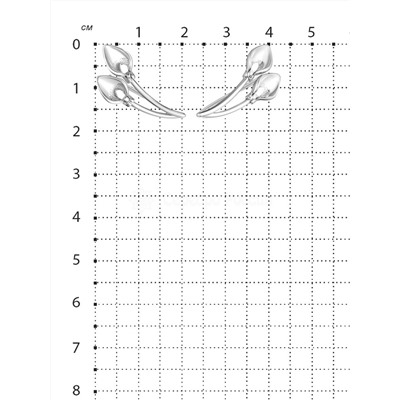 Серьги-продёвки из серебра родированные 925 пробы С-2483р