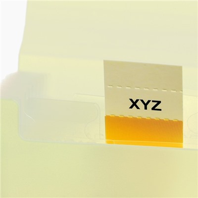 Папка на резинке А65, 12 отделений, узоры желтая, пастель