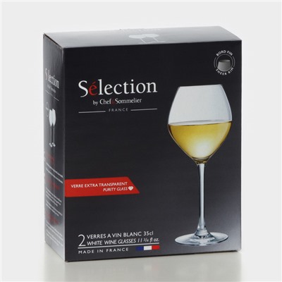 Набор бокалов для вина Selection, 350 мл, хрустальное стекло, 2 шт