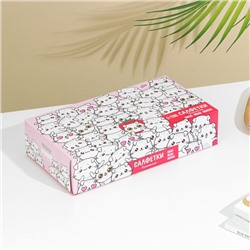 Салфетки бумажные в коробке «Котики», 100 шт, двухслойные