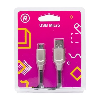 Кабель USB - micro USB RockBox RC-M02  100см 1,5A  (black)