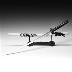 Сувенирное оружие «Катана Иайта» 103 см, белые ножны с синим драконом
