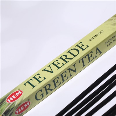Благовония HEM "Green Tea. Зелёный Чай", 8 палочек в упаковке, четырёхгранник