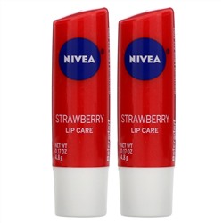 Nivea, Lip Care, Strawberry, 2 Pack, 0.17 oz (4.8 g) Each