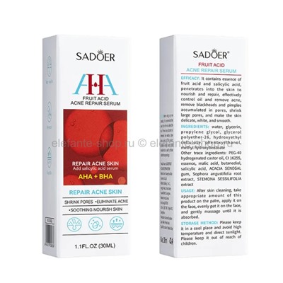 Сыворотка для лица Sadoer Fruit Acid Acne Repair Serum 30ml (106)