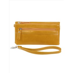 Женский кошелёк-портмоне из искусственной кожи, цвет желтый