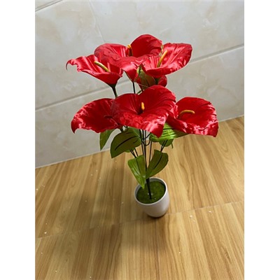 Цветы искусственные декоративные Каллы цветные (7 цветков) 48 см