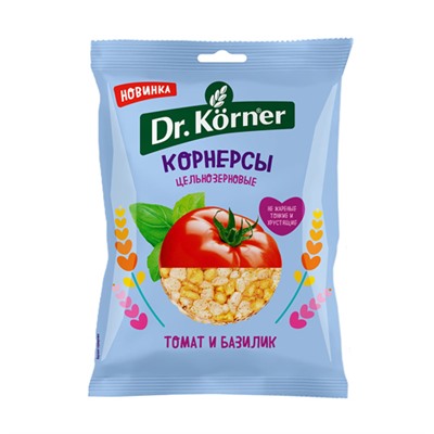 Чипсы кукурузно-рисовые "С томатом и базиликом" Dr. Korner, 50 г