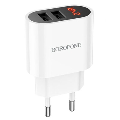 Адаптер Сетевой Borofone BA63A Richy (повр.уп) USB 2,4A/10W (white)