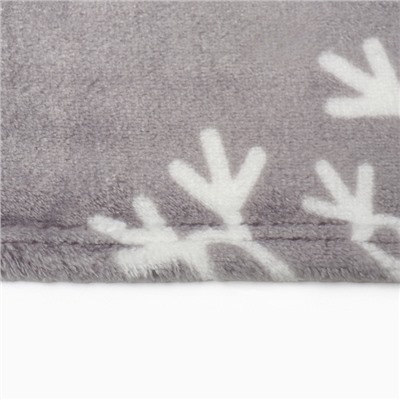 Плед LoveLife "Серые снежинки" 150*200 см,100% п/э, велсофт 280 гр/м2