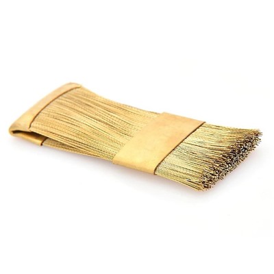 Щётка для чистки фрез, медная, 6 × 2 см, цвет золотистый