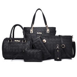 Набор сумок из 6 предметов, арт А93, цвет:чёрный
