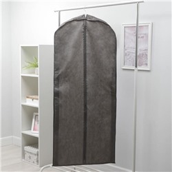 Чехол для одежды зимний, 140×60×10 см, спанбонд, цвет серый