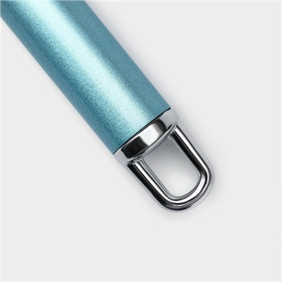 Тёрка с ручкой мелкая Доляна Lagoona, 30 см, нержавеющая сталь, цвет голубой металлик